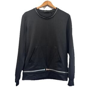 Helmut Lang Men's Black Detachable Zip Away Sweater Size Small